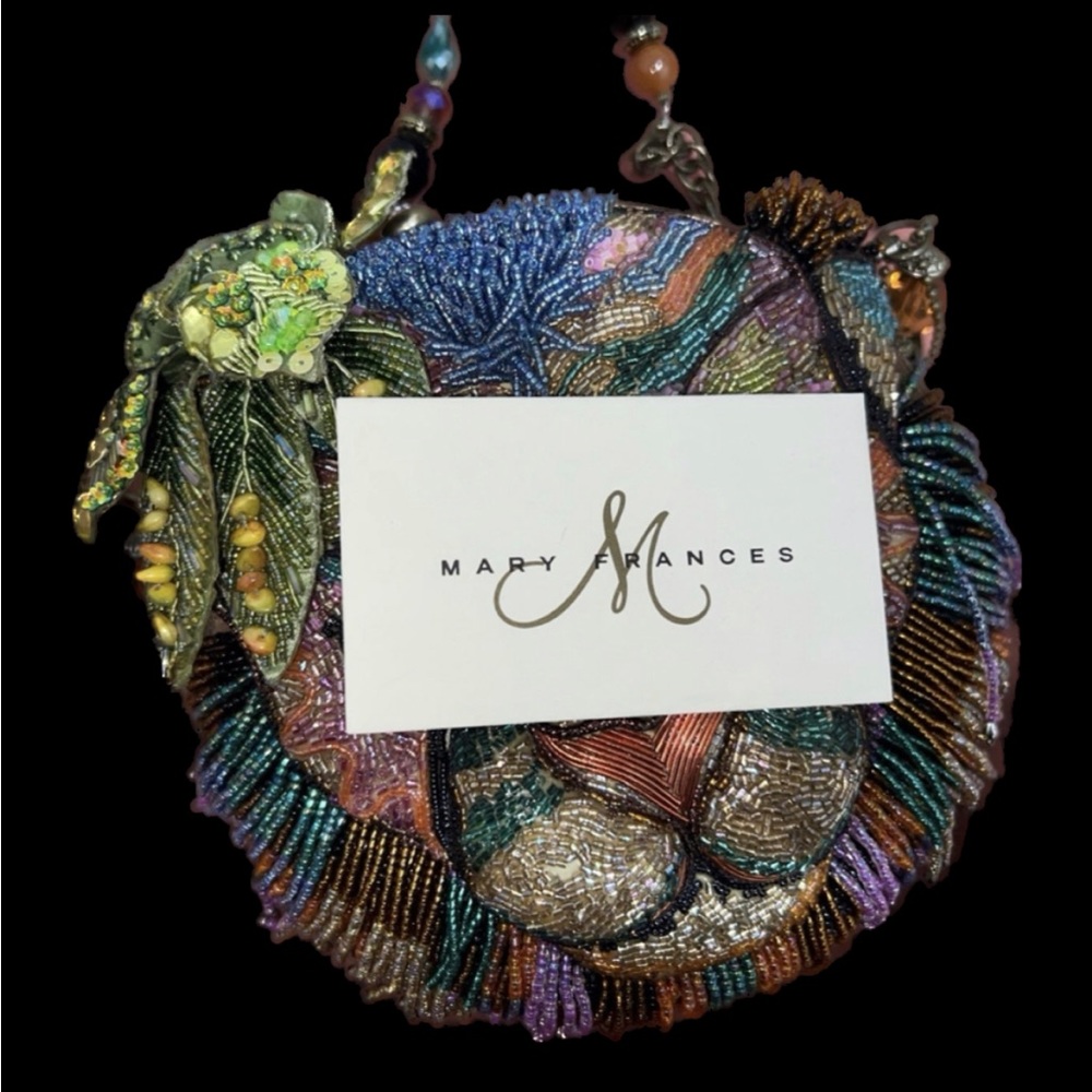 One-of-a-kind Mary Frances Beaded Lion Handbag
